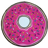 JAHU collections Rožnata bombažna brisača za na plažo ø 150 cm Donut – Cene