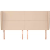  Uzglavlje s ušima boja cappuccina 203x23x118/128cm umjetna koža | shoptok.hr