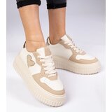 Gemre Brown women's sneakers with a glitter heart Laira | shoptok.hr