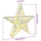  3D Zvijezda Topla bijela 55 x 52.5 x 9 cm PET | Eponuda.com