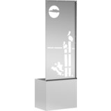 vidaXL Vrtno korito z dekorativno ploščo Srebrna 50 x 140 cm | Shoptok.si