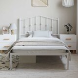  Metalni okvir za krevet s uzglavljem bijeli 100x190 cm | shoptok.hr