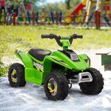 HOMCOM otroški električni štirikolesnik 18-36 mesecev s 6V akumulatorjem, hitrost 2,8-4,6 km/h, funkcija vožnje naprej in nazaj, 72x40x45,5 cm, zelena, (20744853) | Shoptok.si