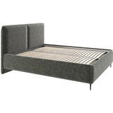 MID.YOU OBLAZINJENA POSTELJA 140 cm x 200 cm , les, tekstil, leseni material antracit | Shoptok.si