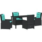 vidaXL 5-delni set za vrtno prehranjevanje Črn poli ratan, (22087109) | Shoptok.si