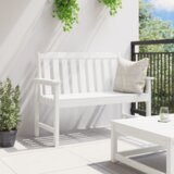 vidaXL bela vrtna klop 120 cm HDPE | Shoptok.si
