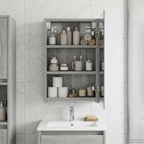  Kupaonski ormar s ogledalom Zidne Siva Sonoma 30 x 10,5 x 50 cm | shoptok.hr