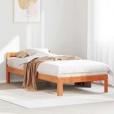  Posteljni okvir brez vzmetnice rjava 80x200 cm trdna borovina | Shoptok.si