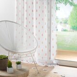 Douceur d intérieur Bela/rožnata prosojna zavesa 140x240 cm Geokid – | Shoptok.si