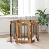  Vrata za pse s postoljem 6 pcs Staro drvo 60 x 80 cm | shoptok.hr