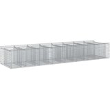  Gabionski uzdignuti krevet 3 pcs Srebrna | shoptok.hr
