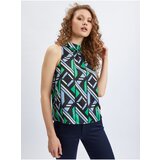 Orsay Black and Green Ladies Patterned Blouse - Women Cijene