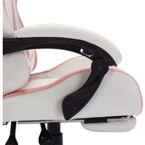 vidaXL Igraća stolica s RGB LED svjetlima rozo-bijela od umjetne kože | shoptok.hr
