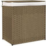  Košara za rublje s 2 odjeljka 53 x 35 x 57 cm od poliratana | shoptok.hr