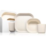 Mushie Dinnerware Set komplet pribora za jelo za djecu 6m+ Ivory 3 kom u