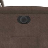  Električni naslonjač smeđi od mikrovlakana | shoptok.hr