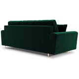 Cosmopolitan Design Zelena žametna raztegljiva sedežna garnitura s prostorom za shranjevanje 235 cm Kyoto – | Shoptok.si