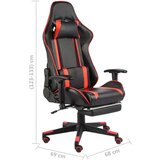  Okretna igraća stolica s osloncem za noge crvena PVC | shoptok.hr