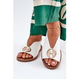 Boto Flat Elegant Sandals With Decoration White Iseliria | Shoptok.si