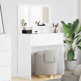 vidaXL Toaletne mize za spalnice Visok sijaj bela 80 x 39,6 x 135 cm | Shoptok.si