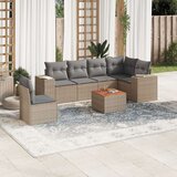 vidaXL 7-dijelni set vrtnih sofa od poliratana s jastucima bež | shoptok.hr