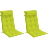  Jastuci za stolicu s visokim naslonom 2 kom zeleni od tkanine | shoptok.hr
