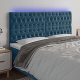  LED uzglavlje tamnoplavo 200x7x118/128 cm od tkanine | shoptok.hr