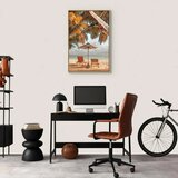  Slika - Palm Umbrella (1 Part) Vertical 40x60 U prirodnom drvenom okviru | shoptok.hr