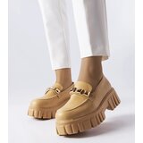 Gemre Beige platform loafers Frisco | Shoptok.si
