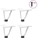  Noge s ukosnicama za stolić za kavu 4 kom. bijele 10 cm, puni čelik | shoptok.hr
