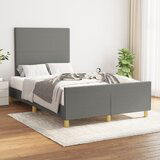 Furnova Posteljni okvir brez vzmetnice temno siva 120x190 cm blago, (21939685) Cene