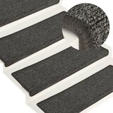 vidaXL Tepisi za stepenice 15 kom 65 x 25 cm sivo-crni | shoptok.hr