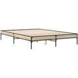  Okvir za krevet boja hrasta 150x200cm konstruirano drvo i metal | shoptok.hr