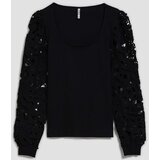 Marisse Black Blouse With Lace Sleeves | Shoptok.si