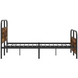 vidaXL Metalni okvir kreveta bez madraca boja hrasta 140x190 cm | shoptok.hr