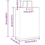  Papirnate vrećice 250 kom s ručkama zelene 32x17x44 cm | shoptok.hr