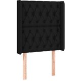  Uzglavlje crno 83 x 16 x 118/128 cm od tkanine | shoptok.hr