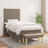  Box spring postelja z vzmetnico taupe 90x200 cm blago, (20792224) | Shoptok.si