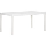 vidaXL Vrtna miza 150x90x72 cm PP bela Cene