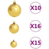  Umjetno božićno drvce 300 LED s kuglicama i snijegom 210 cm | shoptok.hr