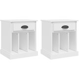 Maison Chic Dvo delni komplet Nočne omarice - Nočne mize bela 43x36x50 cm, (21689428) Cene