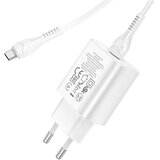 hoco. Type C PD 25W QC3.0 punjač s Type C kabelom Jetta N22 bijeli | shoptok.hr