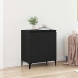  Komoda Crna Hrastovina 60x35x70 cm Odgovarajući Drvo | shoptok.hr