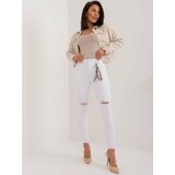 Fashion Hunters White fitted jeans with scuffs cene