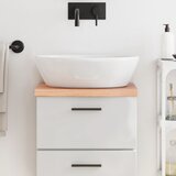 vidaXL Kupaonska radna ploča svjetlosmeđa 40x30x(2-4) cm masivno drvo | shoptok.hr