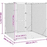  kavez za pse srebrni 2 x 2 x 2 m od pocinčanog čelika | Eponuda.ba