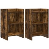 vidaXL Posteljne mize 2 pcs Dimljen hrast 40 x 30 x 60 cm, (5000247357) | Shoptok.si