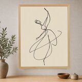 Wallxpert uramljena slika na platnu Cc-D-Ah-1042, balerina u pirueti, crtež jednom linijom, 70 x 95 cm Cene
