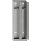  Garderobna omara, VxŠxG 1800 x 600 x 500 mm, 2 predelka, svetlo sive barve | Shoptok.si