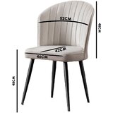Woody Fashion Set od 4 trpezarijske stolice, rubin krem-crne boje Cijene